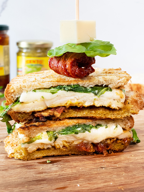 SUN DRIED TOMATO PESTO CHICKEN PANINI