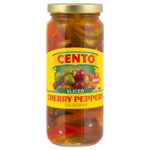 Cento Sliced Hot Cherry Peppers - Product