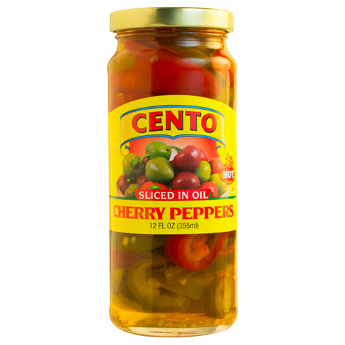 Cento Sliced Hot Cherry Peppers In Oil - Product