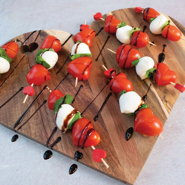 Heart-Shaped Caprese