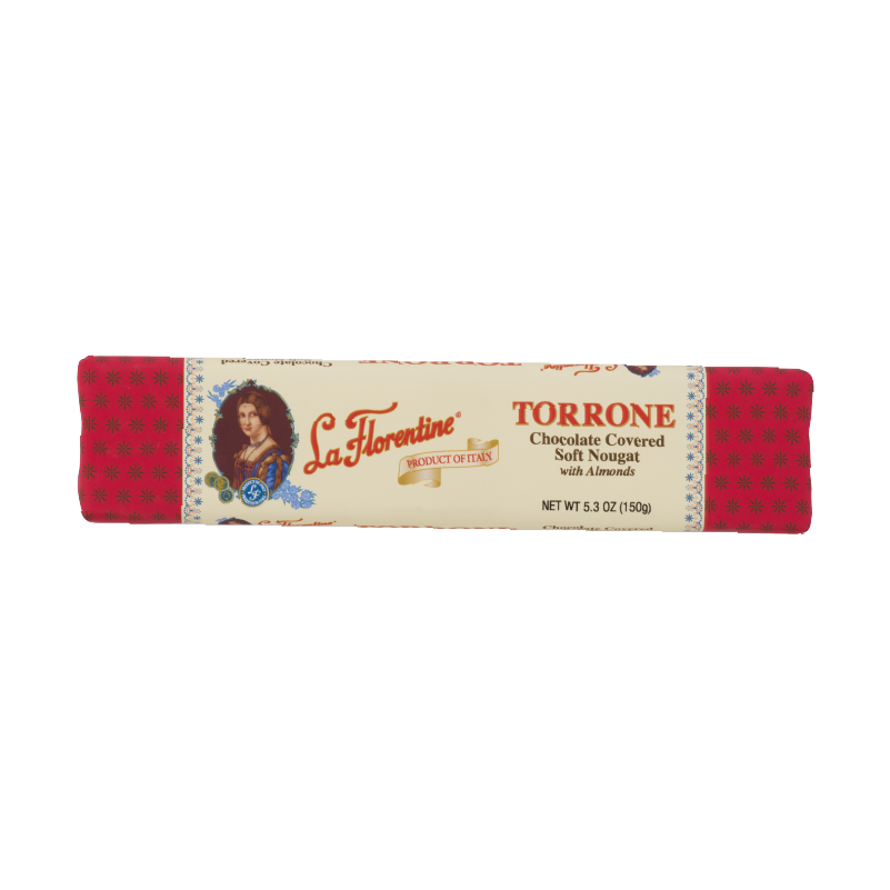 La Florentine Dark Chocolate Covered Soft Nougat with Almonds