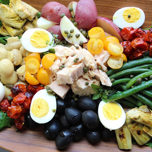 Roasted Vegetable and Italian Tuna Nicoise Salad