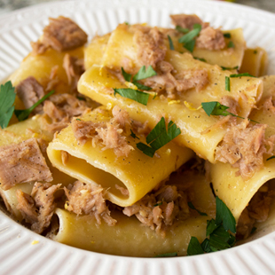 Tuna Over Paccheri