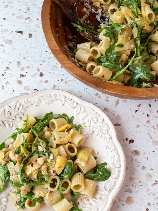 Artichoke & Arugula Pasta Salad