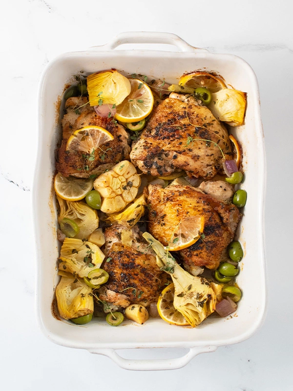 ROMAN BAKED CHICKEN THIGHS