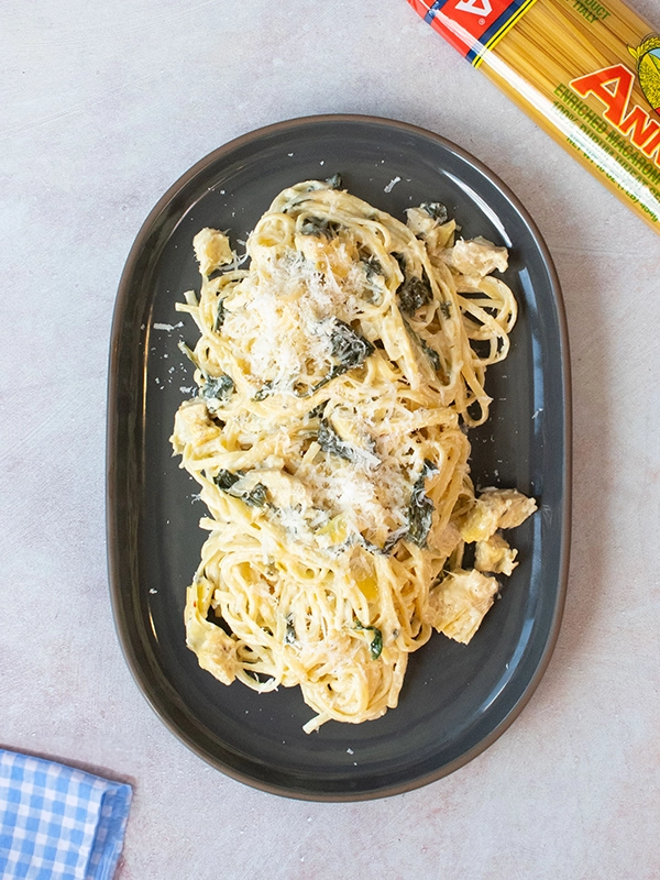 CREAMY ARTICHOKE LINGUINE