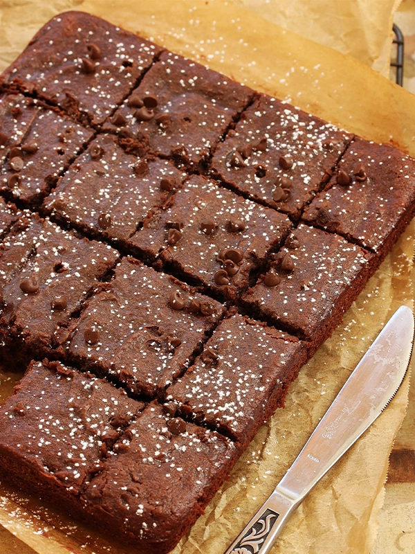 CHOCOLATE ESPRESSO OLIVE OIL BROWNIES