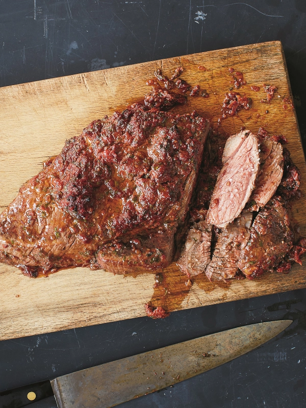 LIDIA'S LONDON BROIL STEAK WITH SUN DRIED TOMATO MARINADE