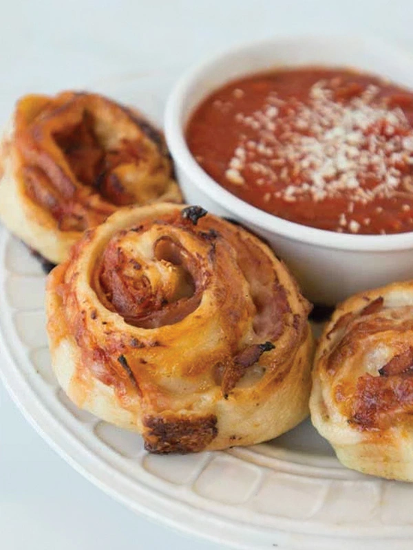 Pepperoni Pizza Rolls, ready to serve.