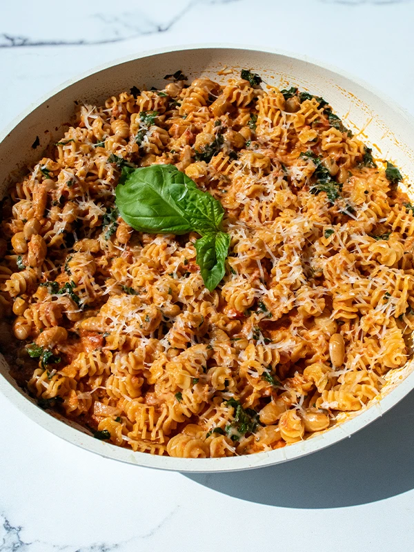 Tomato Basil Radiatori with Kale & Cannellini Beans