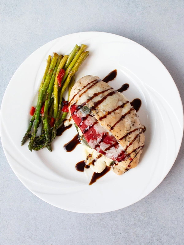 RED PEPPER STUFFED CHICKEN