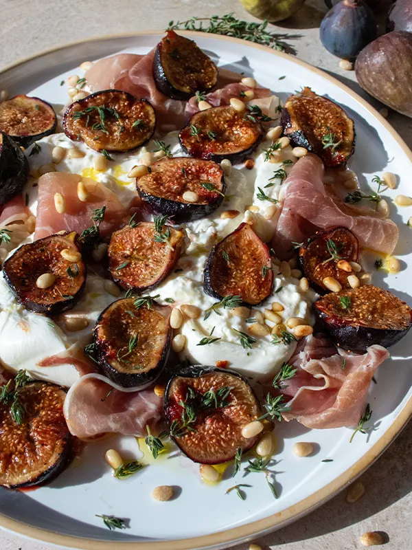 Roasted Figs with Burrata