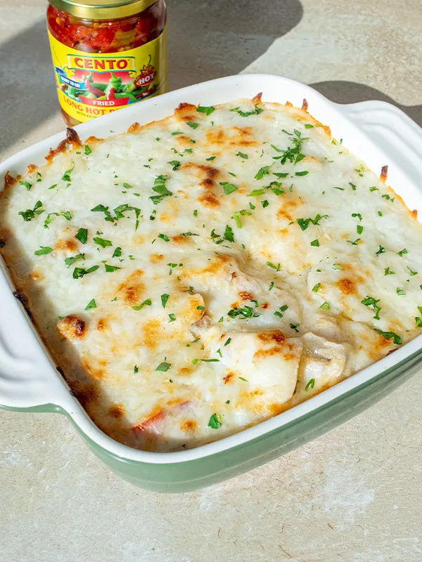 Sausage & Hot Pepper Ricotta Bake