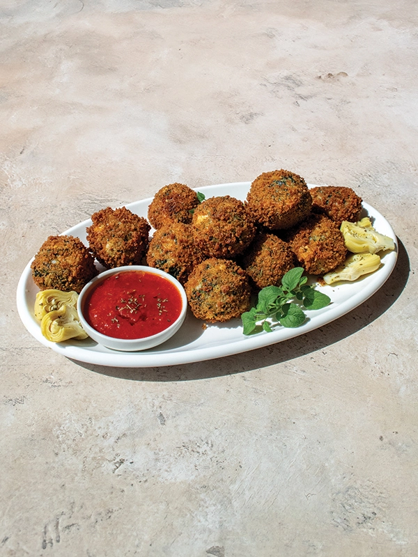 Stuffed Spinach and Artichoke Arancini