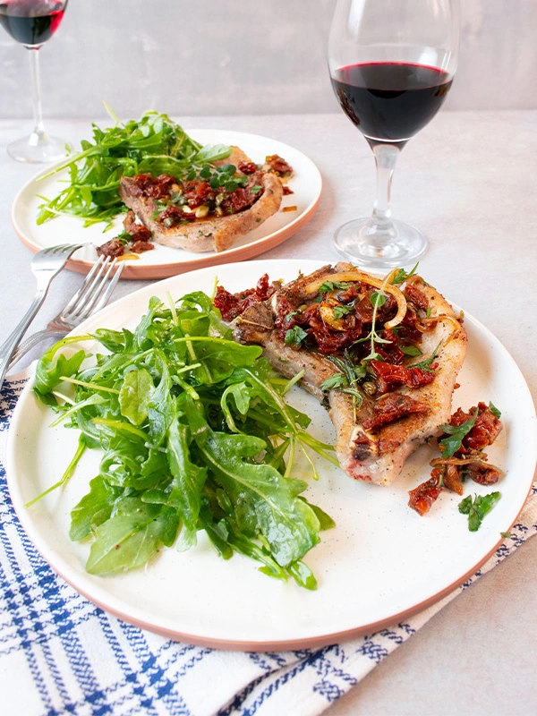 Herb-Crusted Sun-Dried Pork Chops