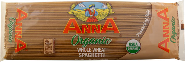 Anna Organic Whole Wheat Spaghetti