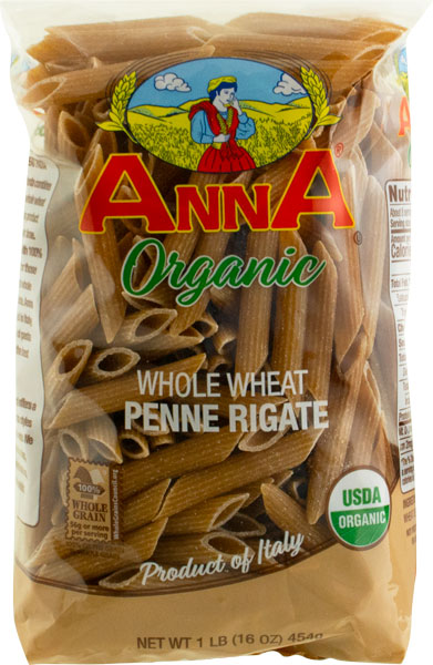 Anna Organic Whole Wheat Penne Rigate