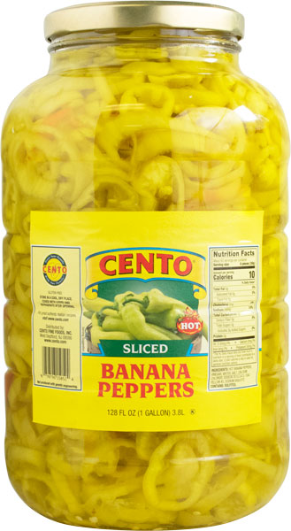 Cento Sliced Hot Banana Peppers