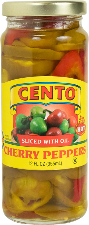 Cento Sliced Hot Cherry Peppers with Oil