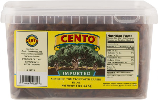 Cento Marinated Sun Dried Tomatoes with Capers