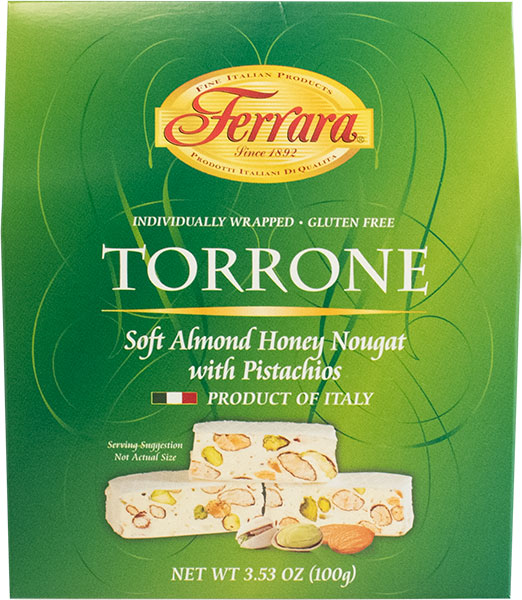 Ferrara Almond Honey Nougat with Pistachios Torrone Miniatures