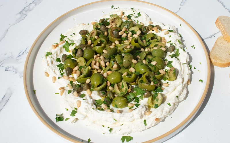 Olive Tapenade Ricotta Spread