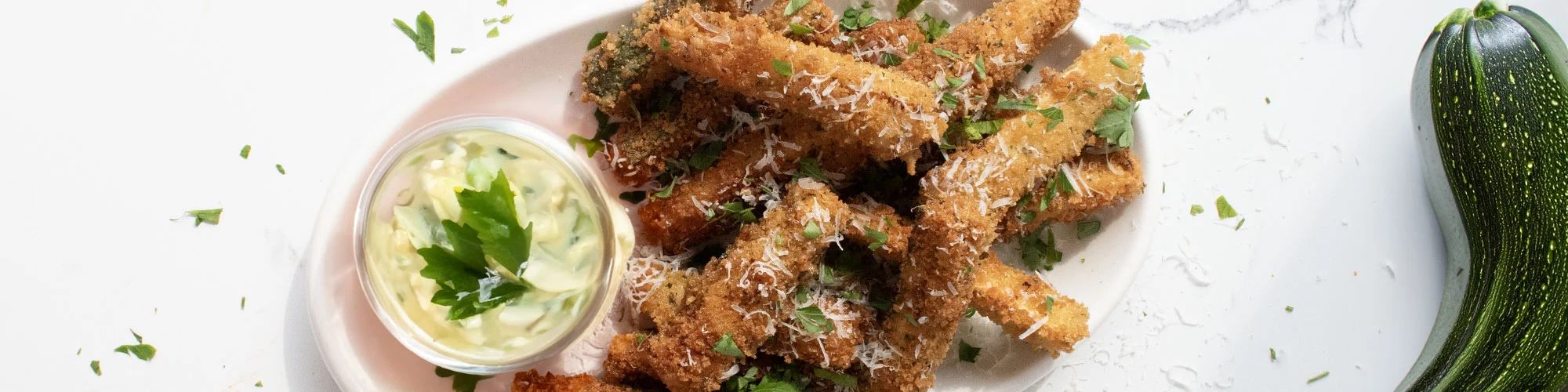 Crispy Zucchini Fritte with Lemon Aioli