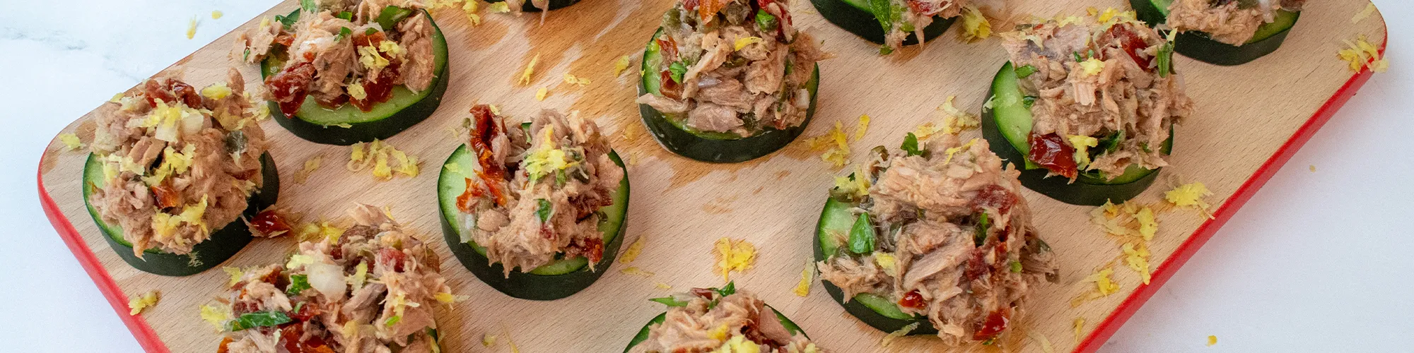 Tuna Cucumber Canapes