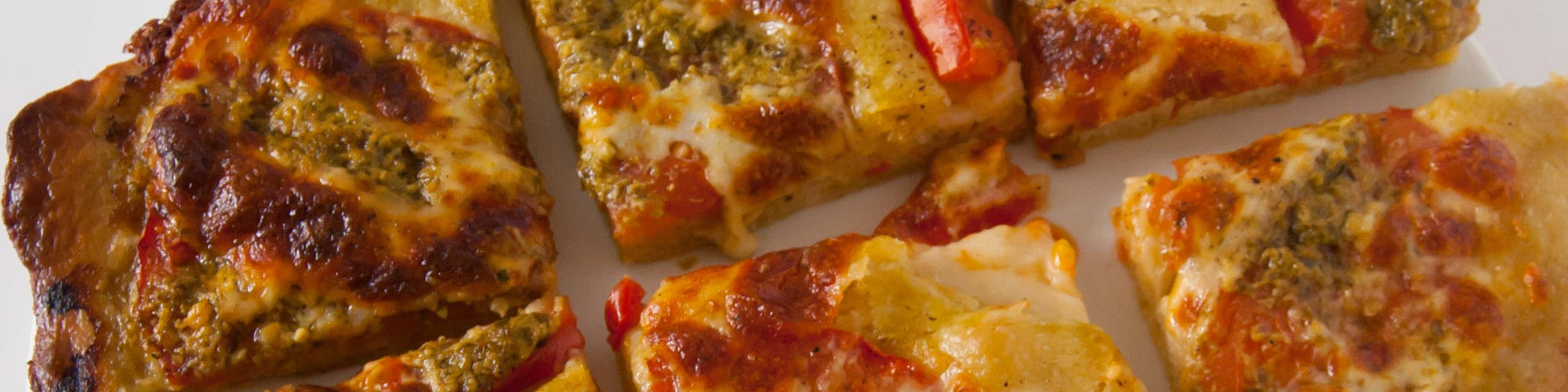 Flatbread with Pesto, Tomato & Provolone