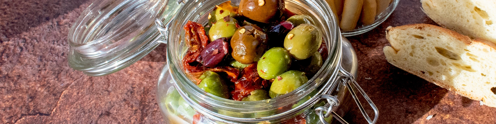 Garlic Marinated Olives