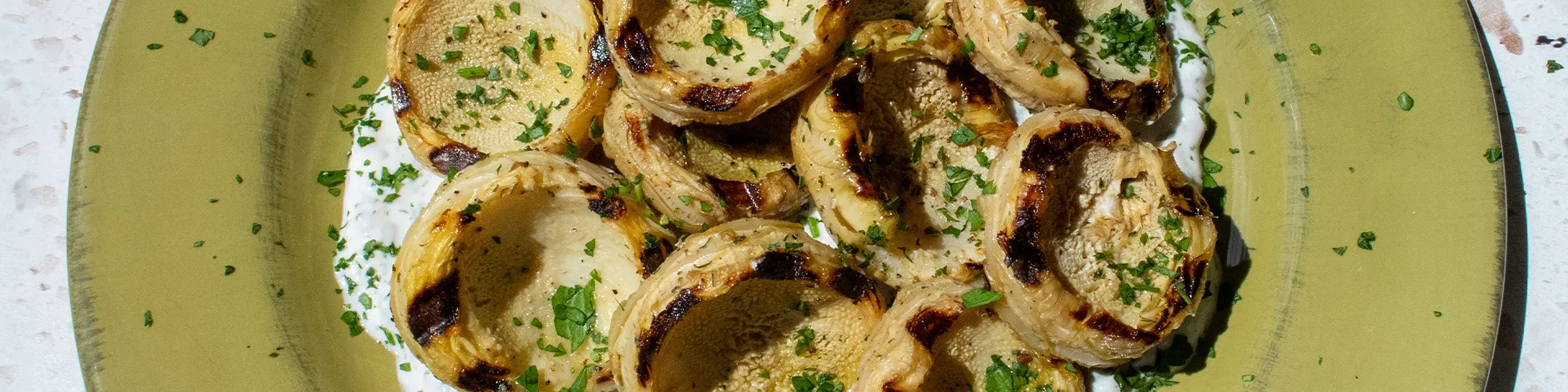 Grilled Artichoke Bottoms