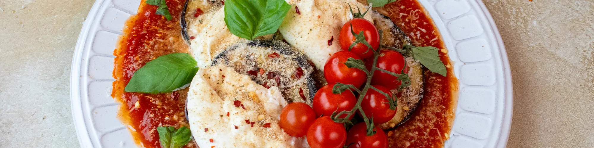 Grilled Eggplant Parmesan with Burrata
