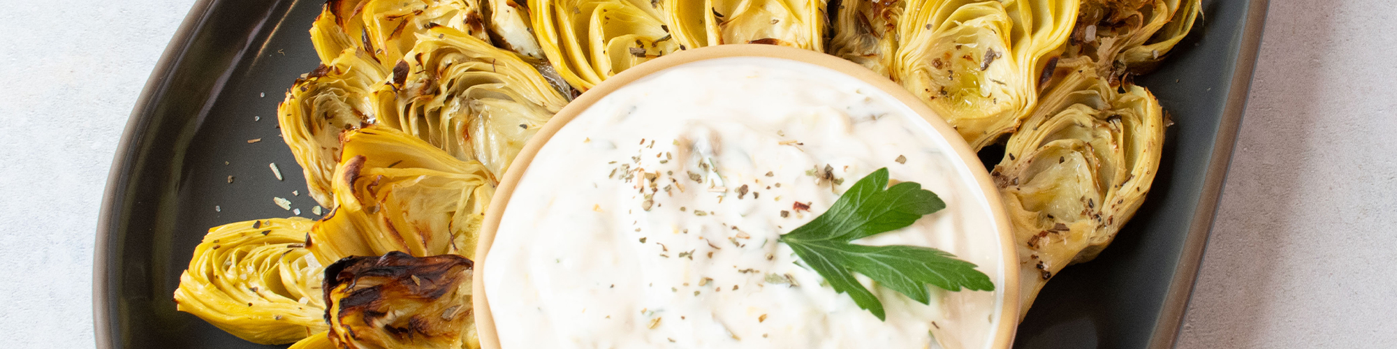 Roasted Artichoke Hearts with Lemon Aioli