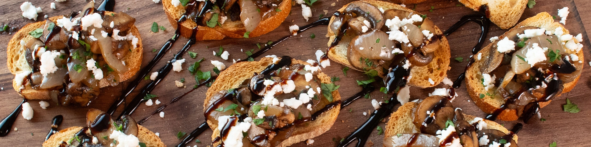 Mushroom Balsamic Crostini