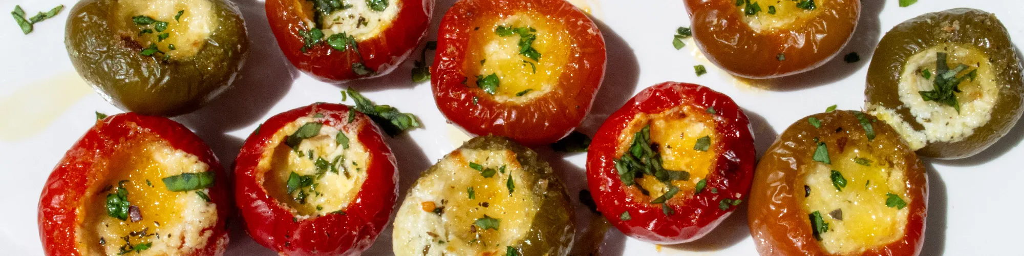 Goat Cheese & Panko Stuffed Cherry Peppers