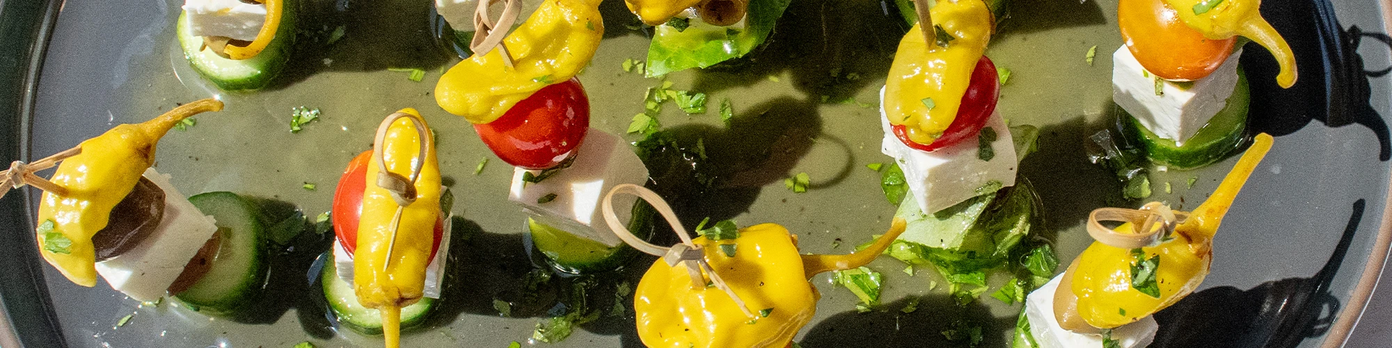 Pepperoncini Feta Skewers