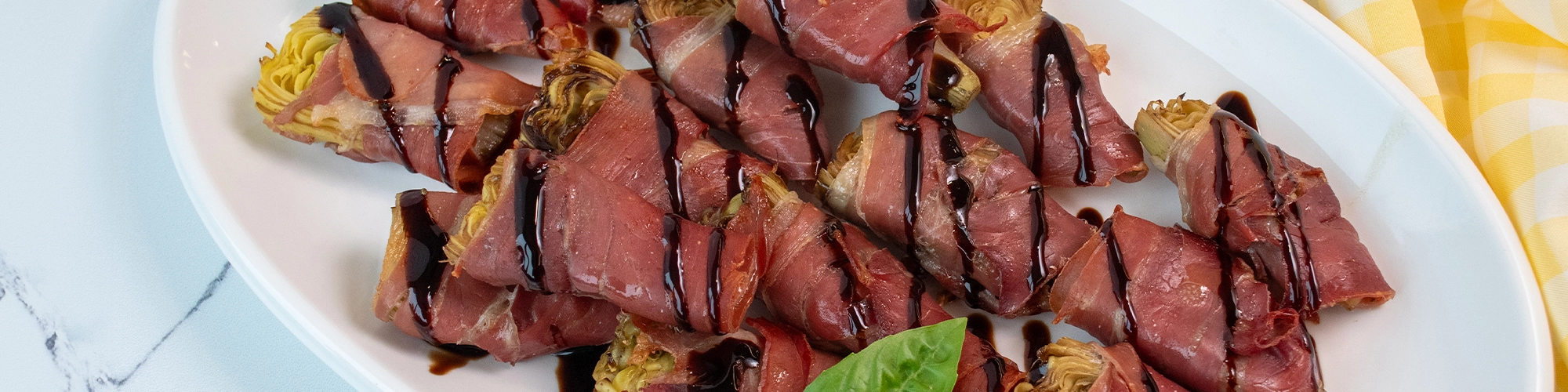 Prosciutto-Wrapped Artichoke Hearts