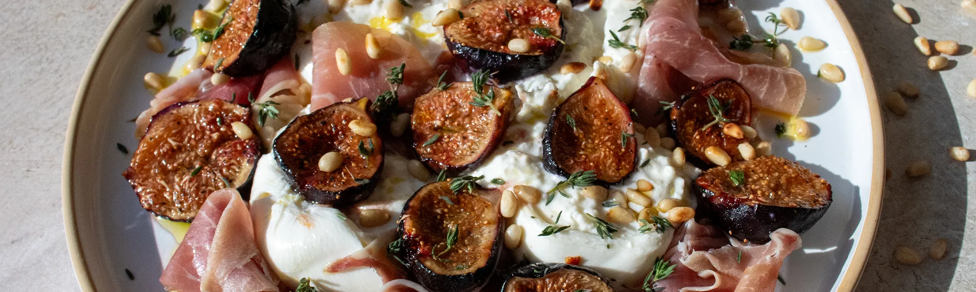 Roasted Figs with Burrata