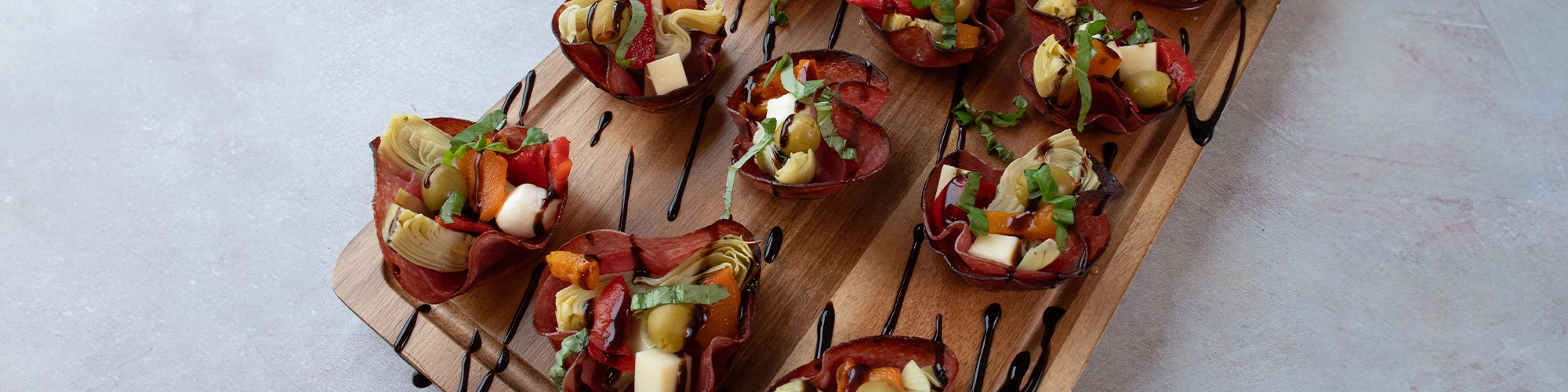 Crispy Salami Cup Antipasto