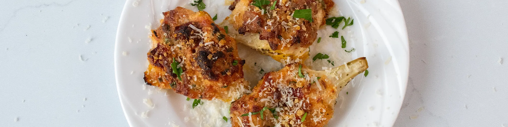 Sausage Stuffed Artichoke Hearts