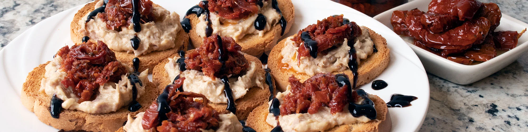 Tuna Hummus Crostini