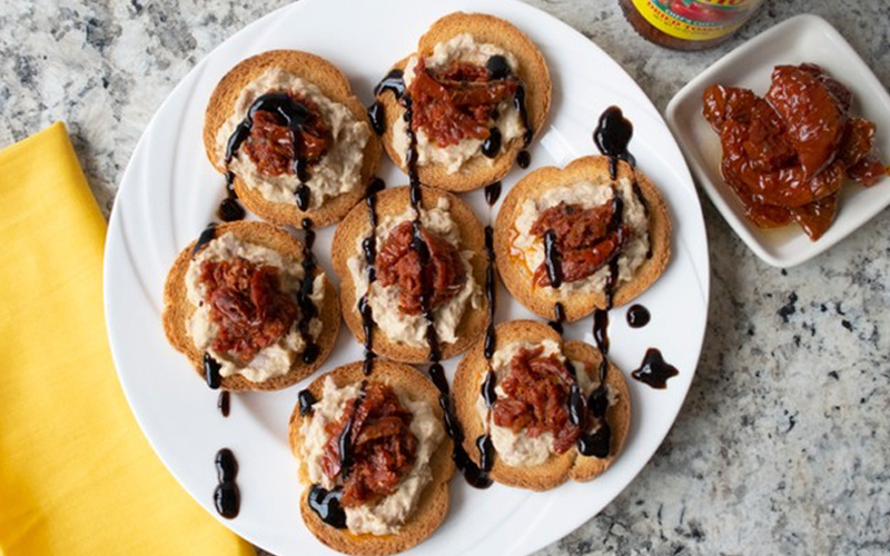 Tuna Hummus Crostini