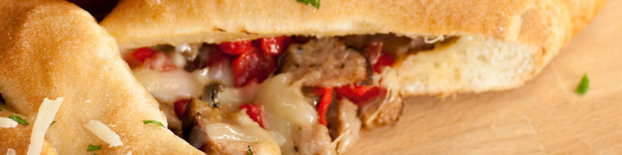 Mushroom Sausage & Pepper Stromboli