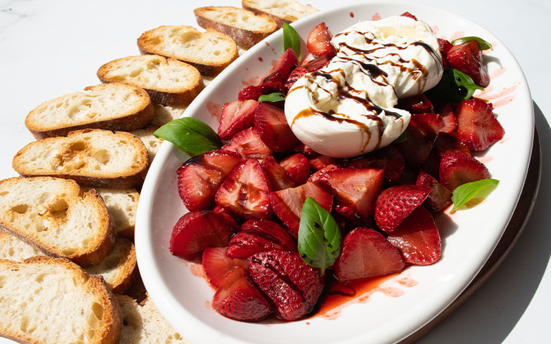 Balsamic Roasted Strawberry and Burrata