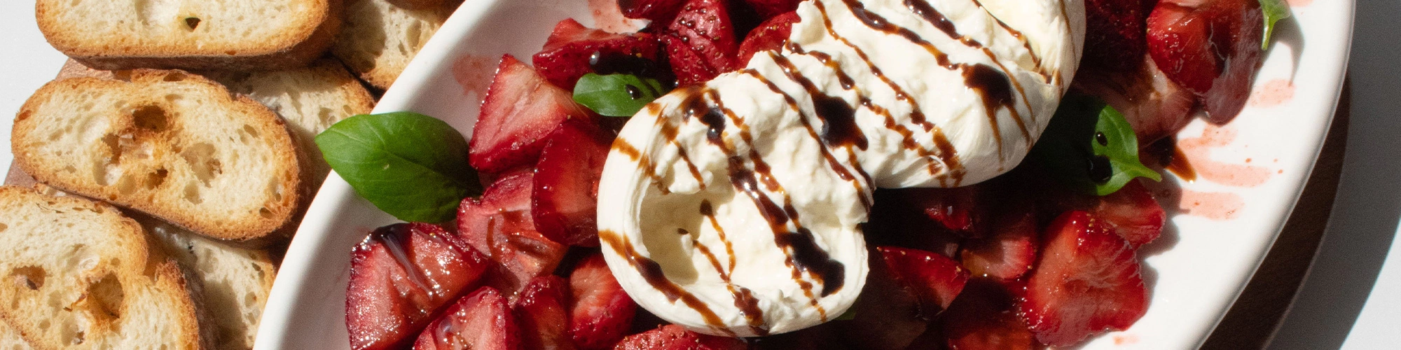 Balsamic Roasted Strawberry and Burrata