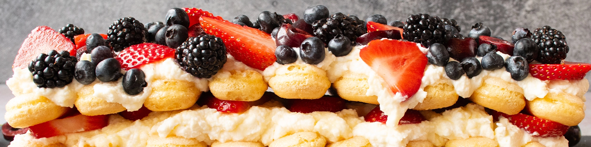 Orange Orzata Mascarpone Lady Finger Cake