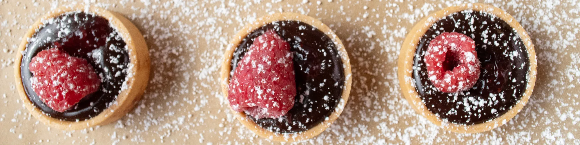 Chocolate Espresso Raspberry Tarts