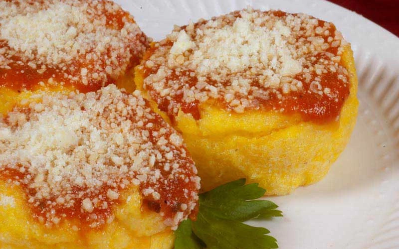 INSTANT POLENTA WITH PASTA SAUCE