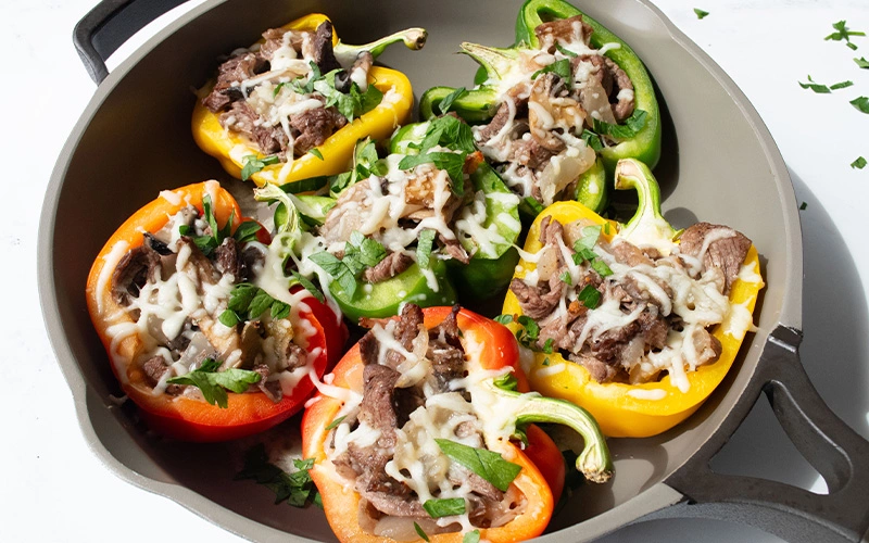 CHEESESTEAK STUFFED PEPPERS