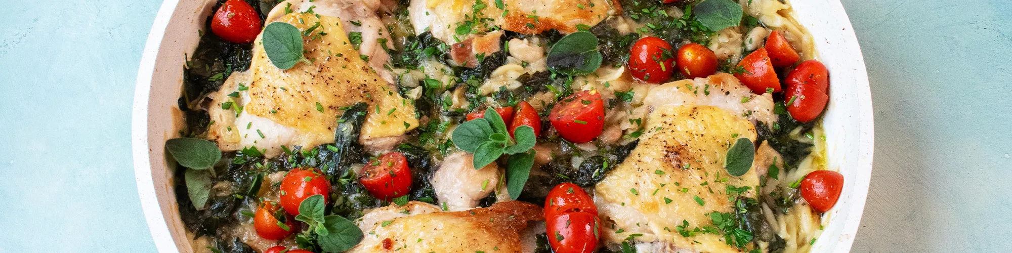 Brothy Beans & Orzo with Chicken